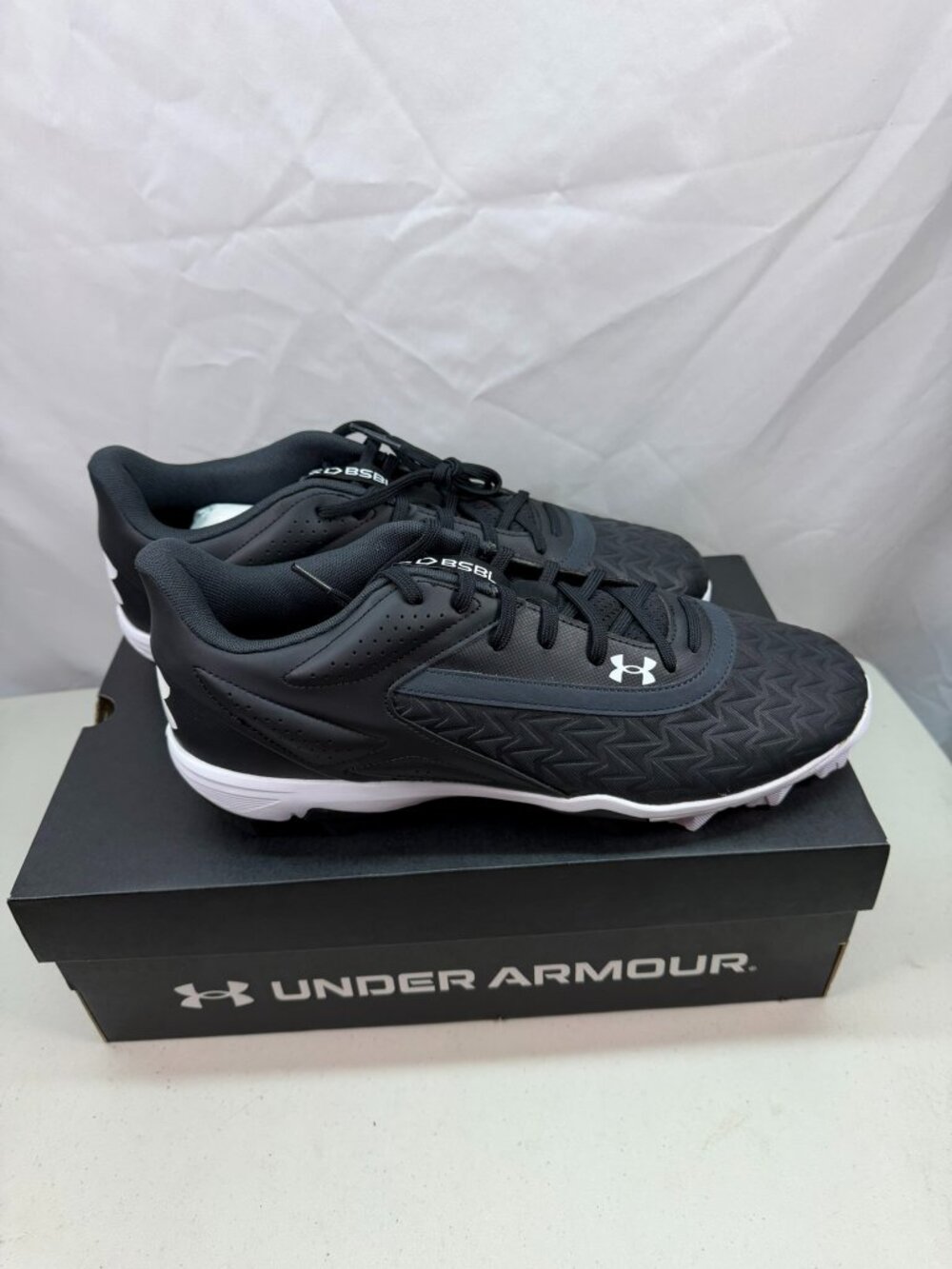 New Under Armour UA Leadoff Low RM 3.0 Baseball Cleats 3027447-001 Black Size 13